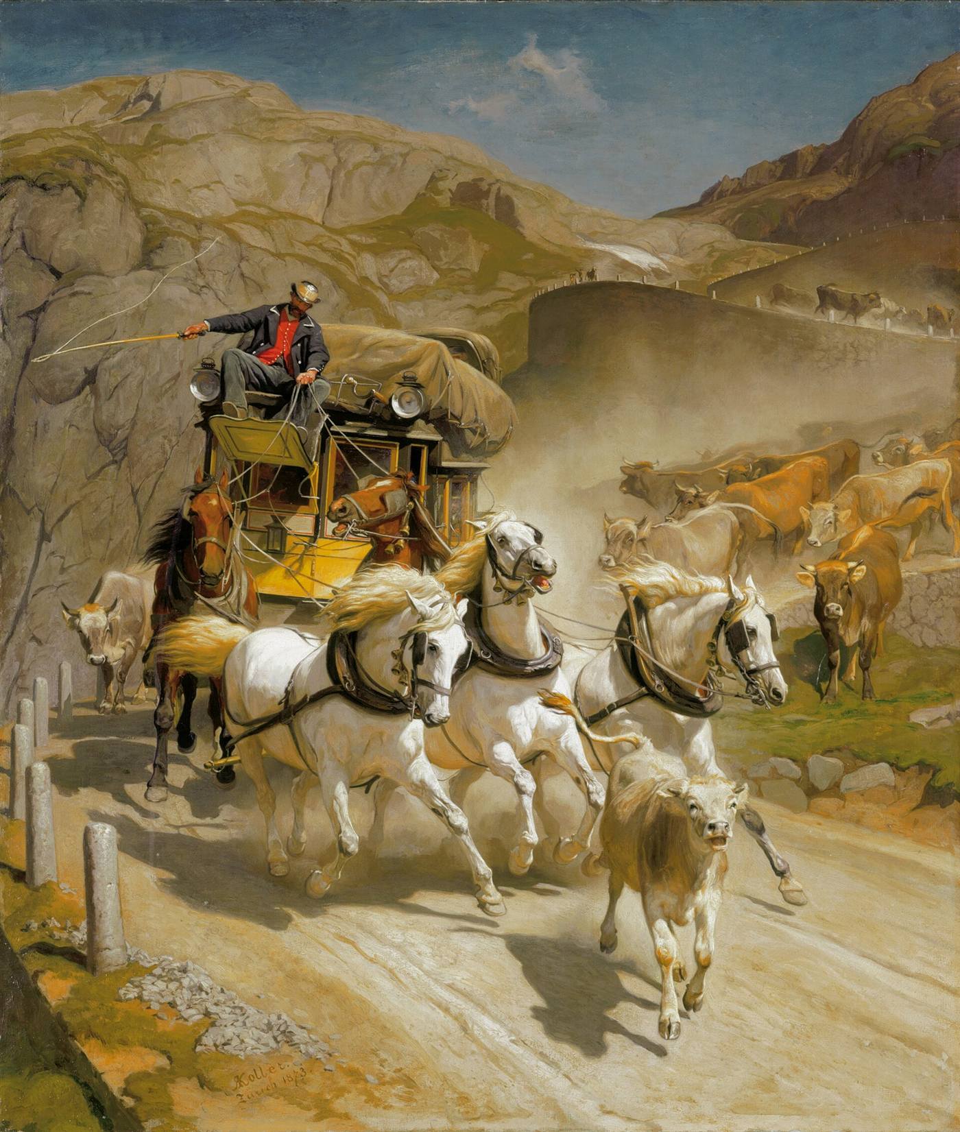 Rudolf Koller, Die Gotthardpost, 1873